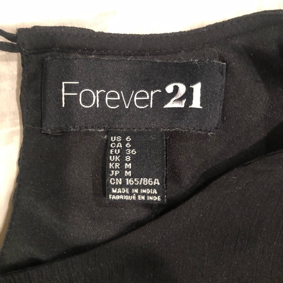 Forever 21 Black layered dress. Sheer top Size 6 - Picture 5 of 5